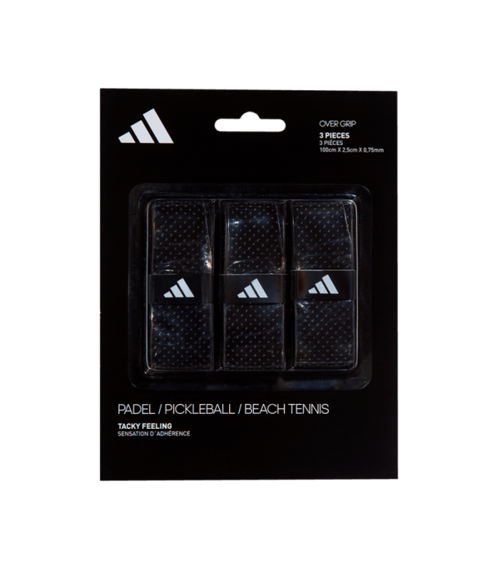 SET DE 3 OVERGRIPS NEGROS ADIDAS
